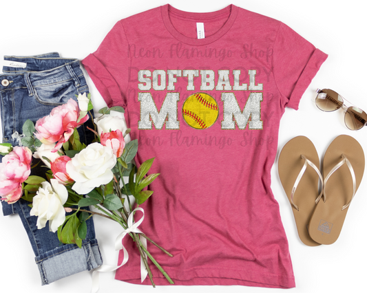 Softball Mom faux patch