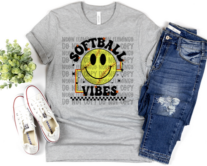 Softball Vibes Black