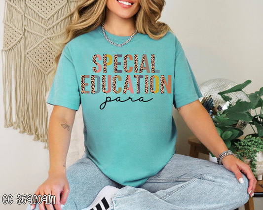 Special Education Para Half Leopard DTF TRANSFER