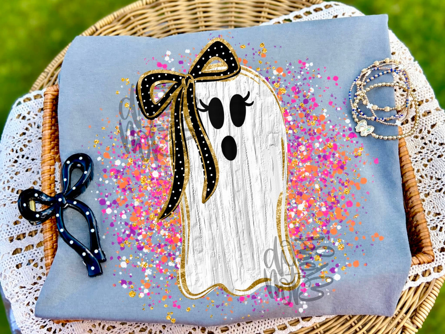 Splatter Ghost ribbon | 2 Styles | DTF TRANSFER