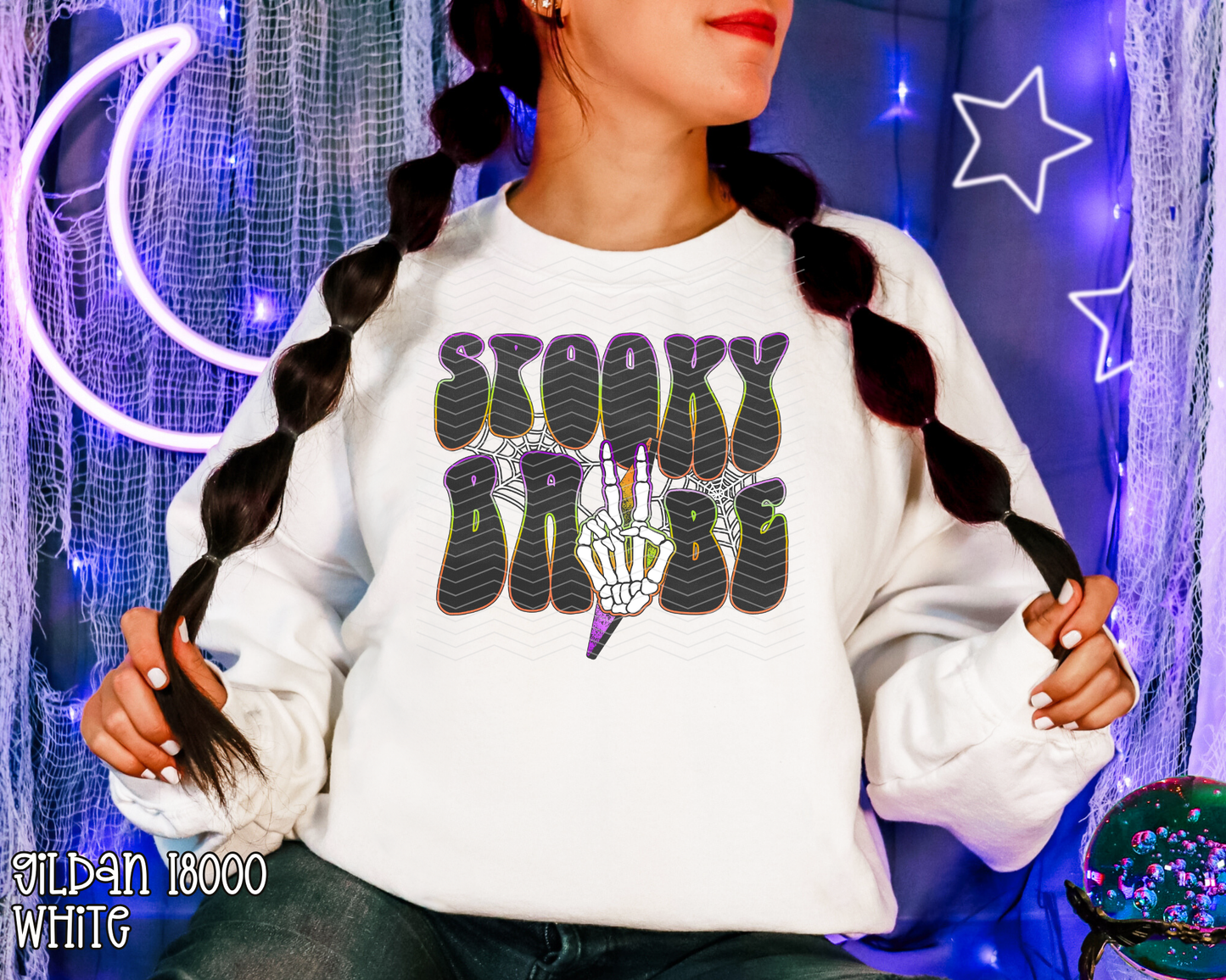 Spooky Babe Peace Skellie DTF TRANSFER