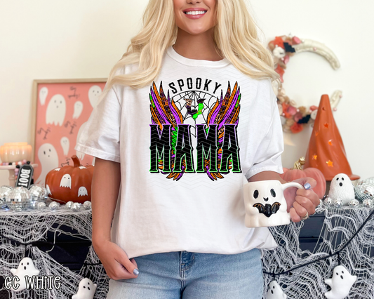 Spooky Mama Wings Retro DTF TRANSFER