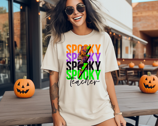 Spooky Teacher Lightning Stacked