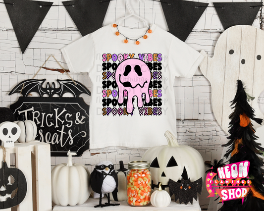 Spooky Vibes Stacked black & Pink