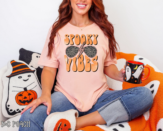 Spooky Vibes Sunglasses Orange DTF TRANSFER