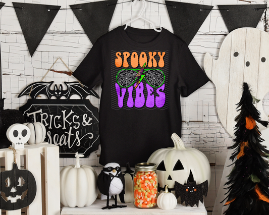 Spooky Vibes Sunglasses Orange Green Purple DTF TRANSFER