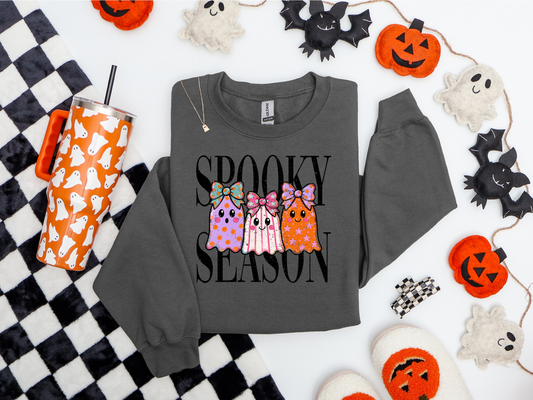 Spooky Season Ghosts Distressed DTF TRANSFER