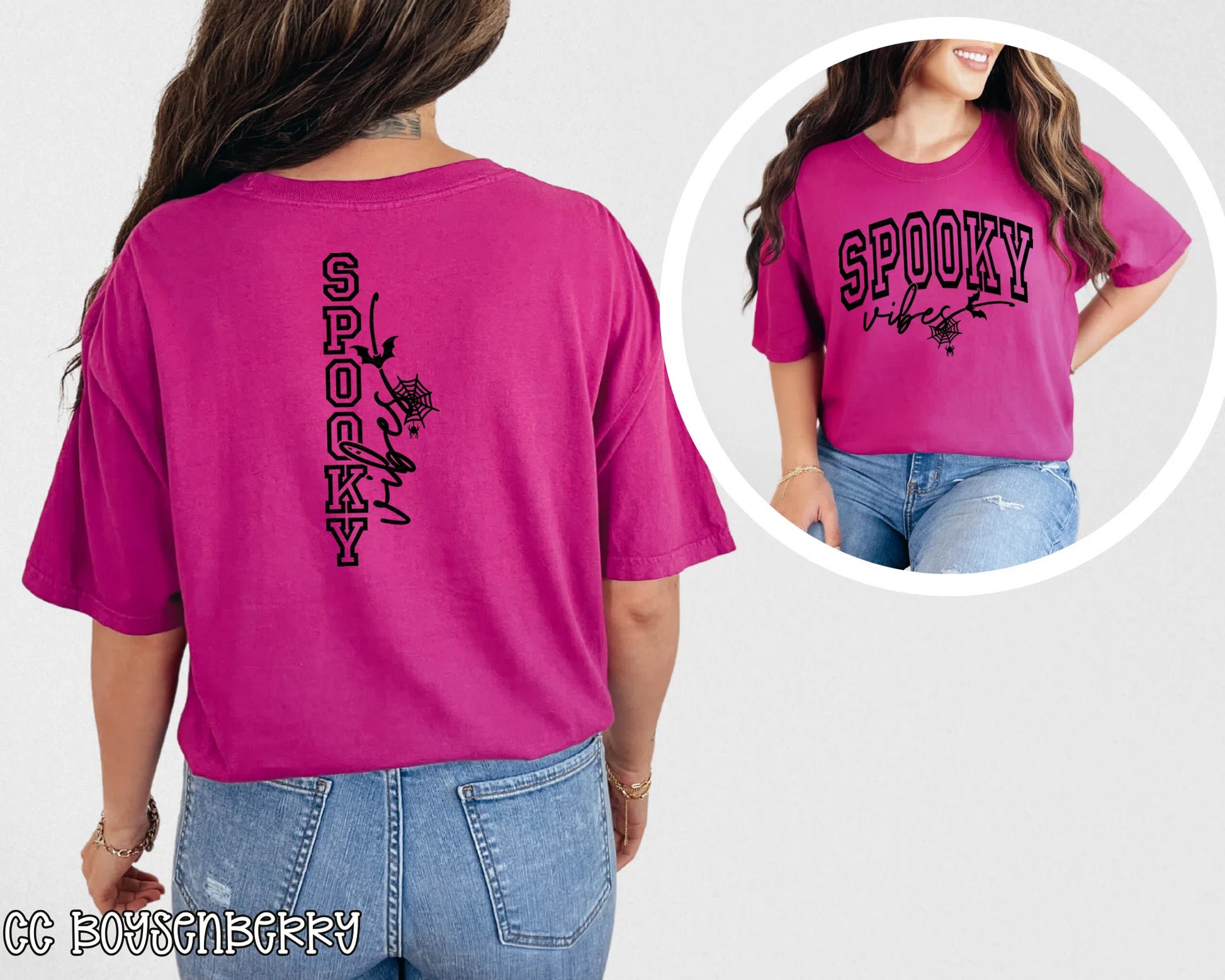 Spooky Vibes Front & Back | 3 Colors | DTF TRANSFER