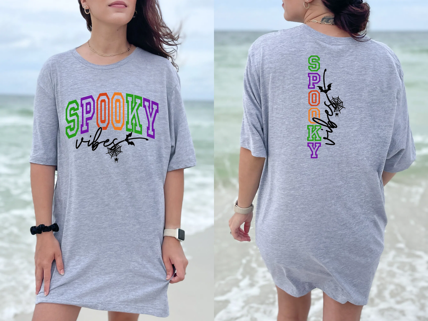 Spooky Vibes Front & Back Colorful DTF TRANSFER