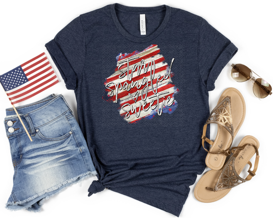 Star Spangled Sweetie Wooden Flag