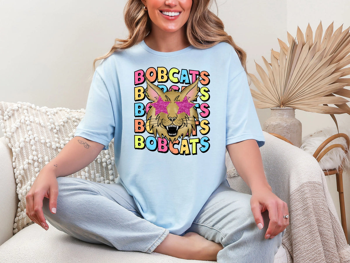 Star Eye Cartoon Bobcats DTF TRANSFER
