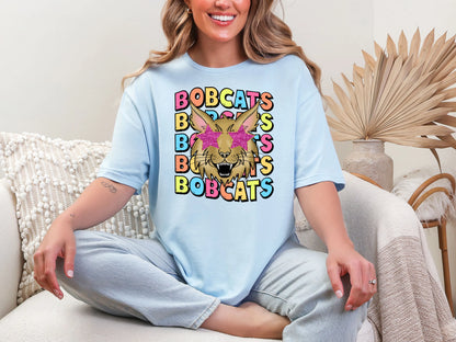 Star Eye Cartoon Bobcats DTF TRANSFER