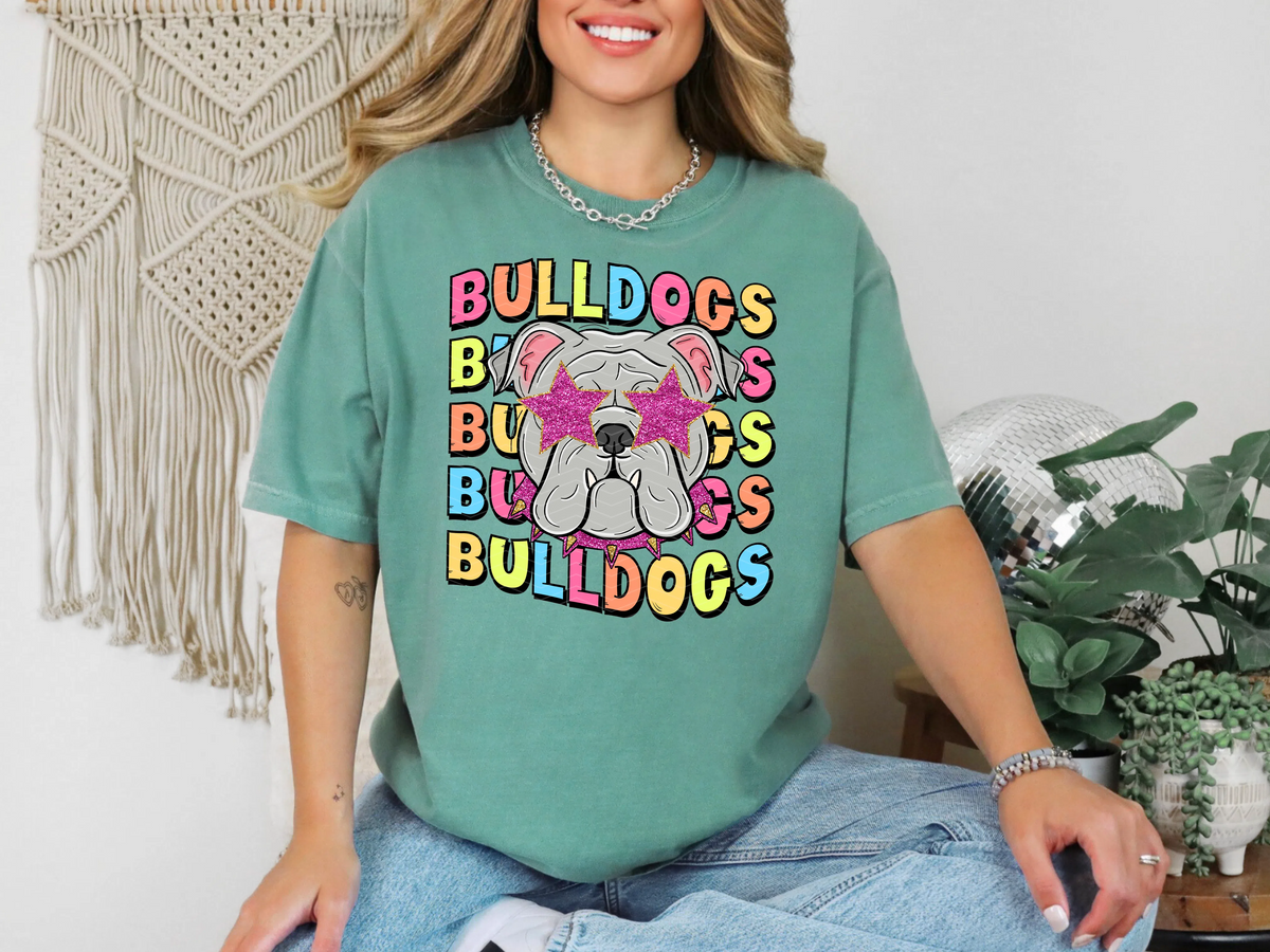 Star Eye Cartoon Bulldogs DTF TRANSFER