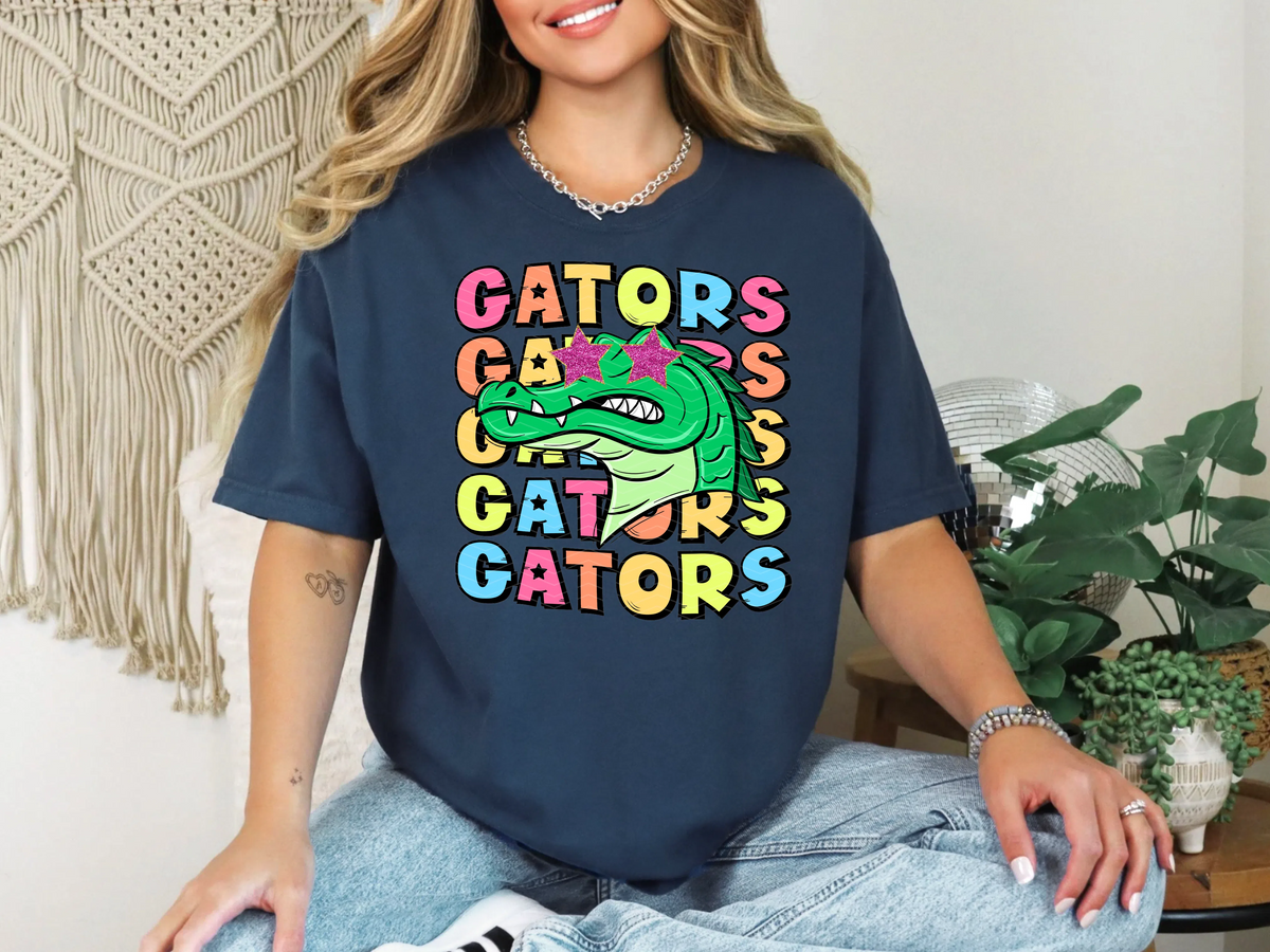 Star Eye Cartoon Gators DTF TRANSFER