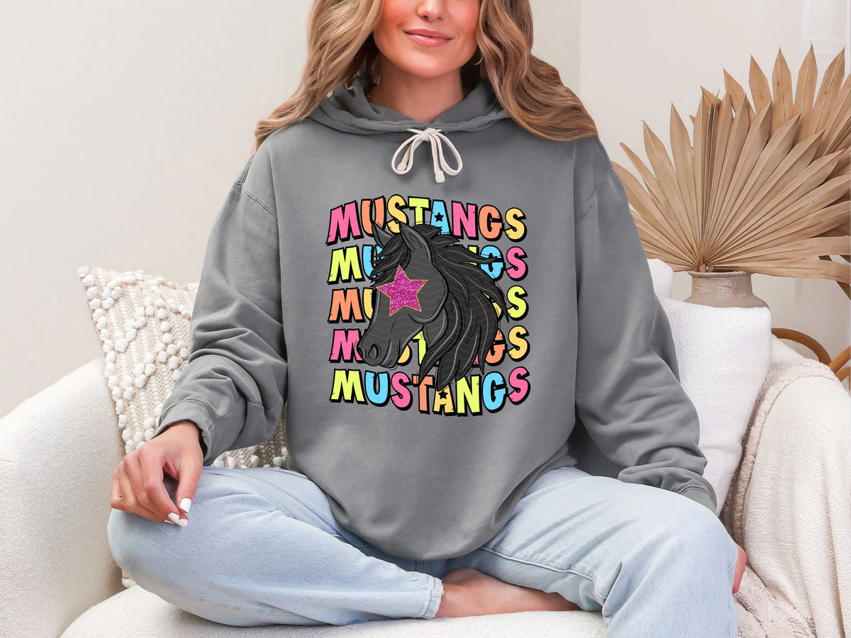Star Eye Cartoon Mustangs DTF TRANSFER