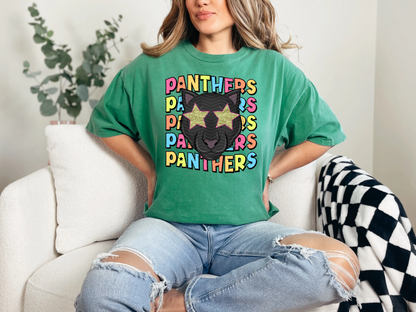 Star Eye Cartoon Panthers DTF TRANSFER