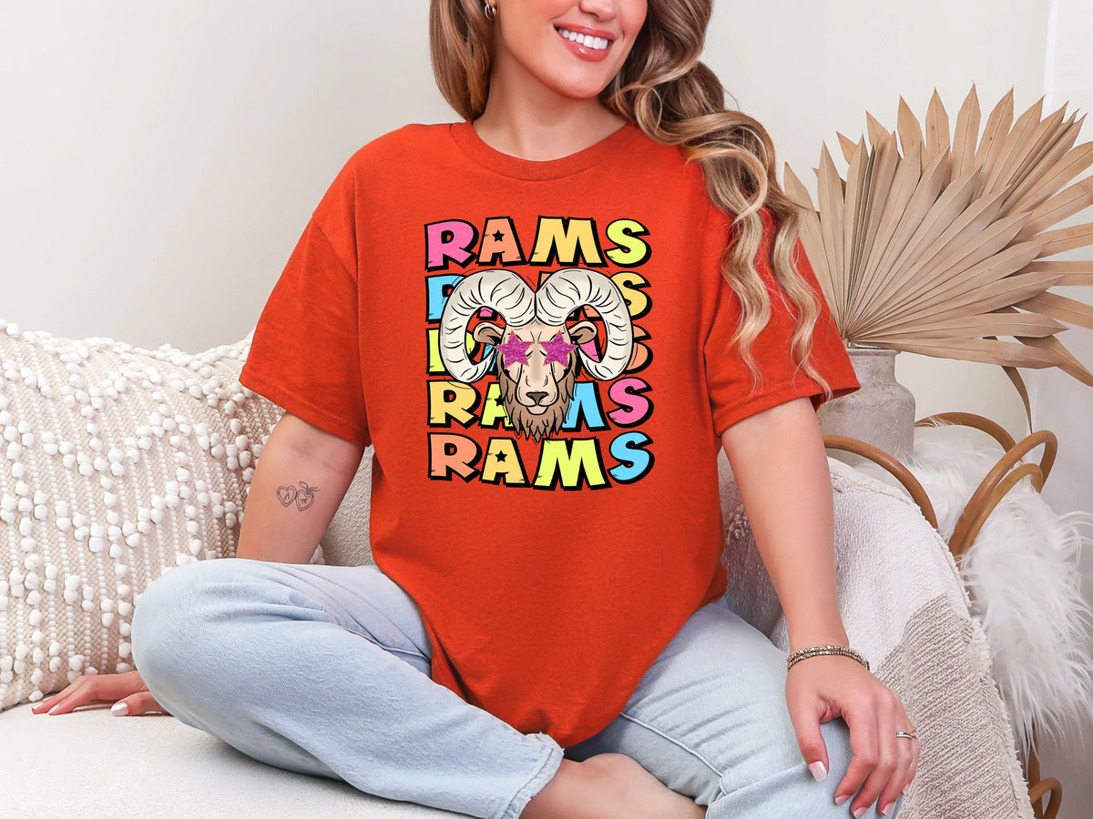 Star Eye Cartoon Rams DTF TRANSFER