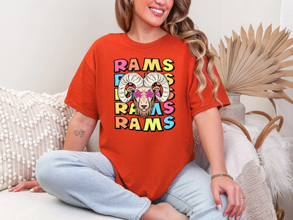 Star Eye Cartoon Rams DTF TRANSFER