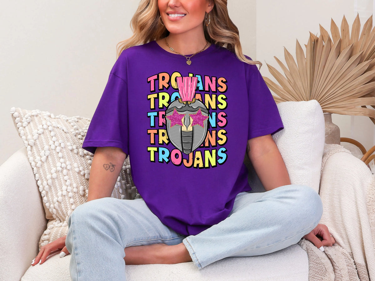 Star Eye Cartoon Trojans DTF TRANSFER