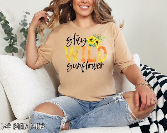 Stay Wild Sunflower DTF TRANSFER