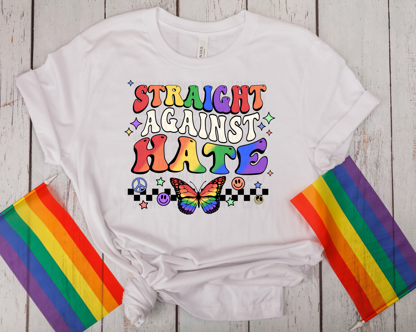 Straight Against Hate | Multiple Colors DTF TRANSFER