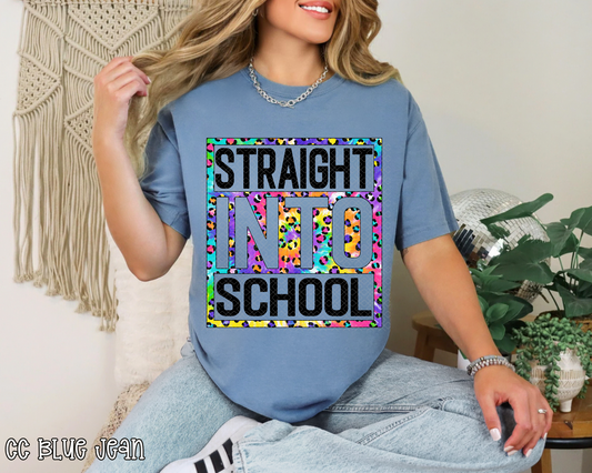 Straight Into School Tie-Dye Leopard DTF TRANSFER