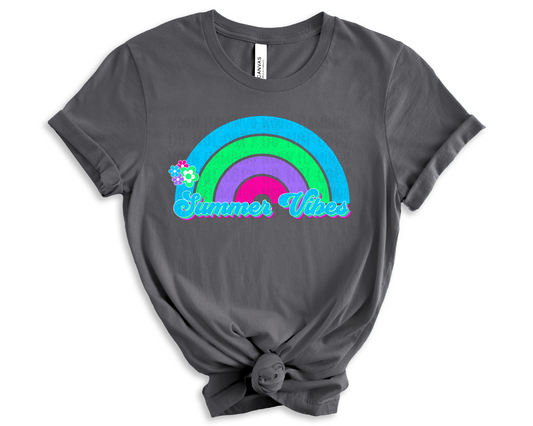Summer Vibes Retro Rainbow