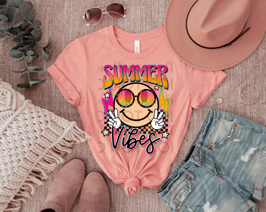 Summer Vibes black checkered