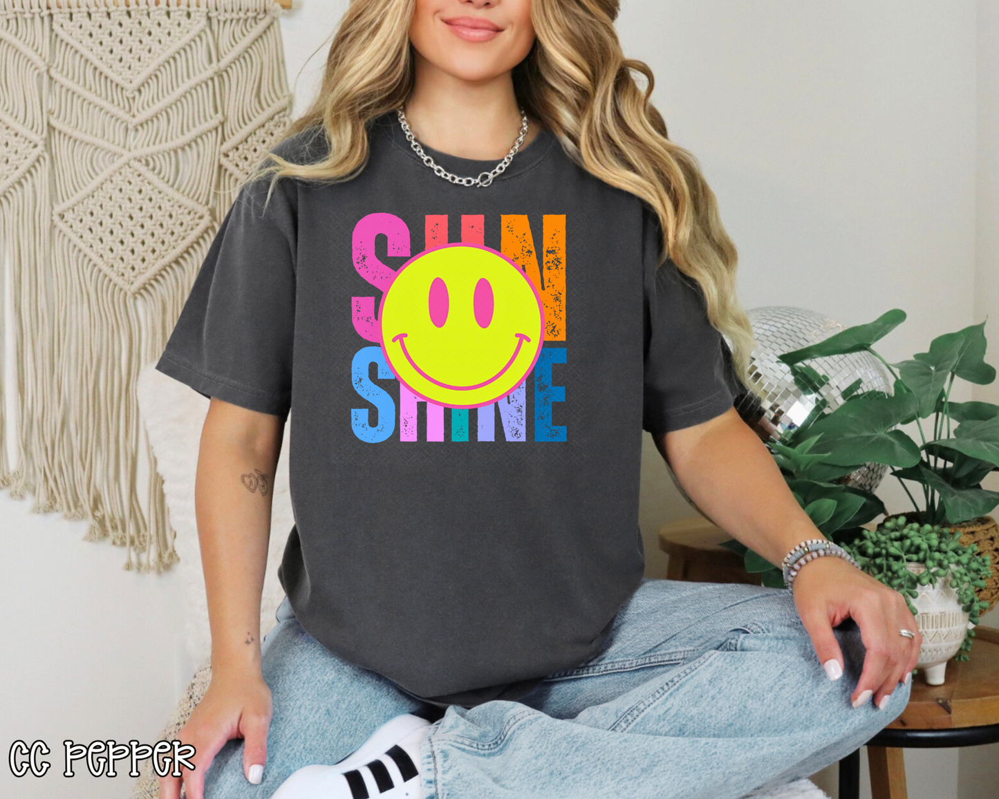Sun Shine Smiley DTF TRANSFER