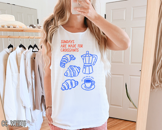 Sundays Are Made For Croissants Hand Drawn Collection DTF TRANSFER