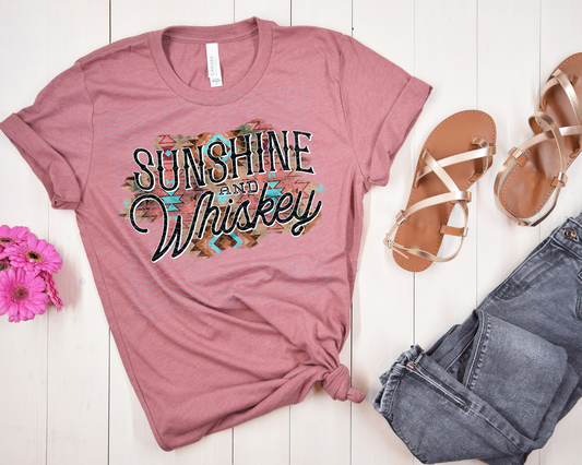 Sunshine and Whiskey Southwestern DTF TRANSFER