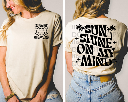 Sunshine on my mind black retro