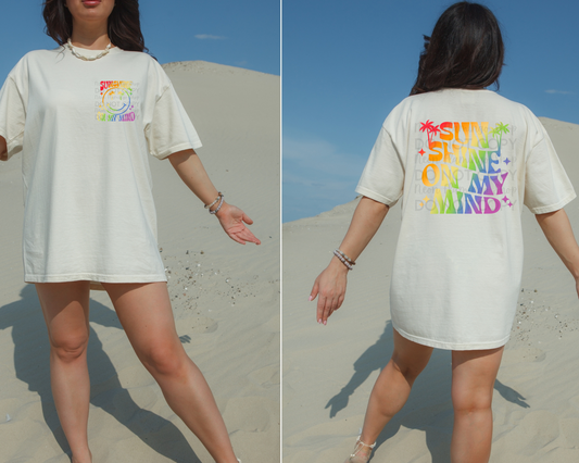 Sunshine on my mind rainbow retro