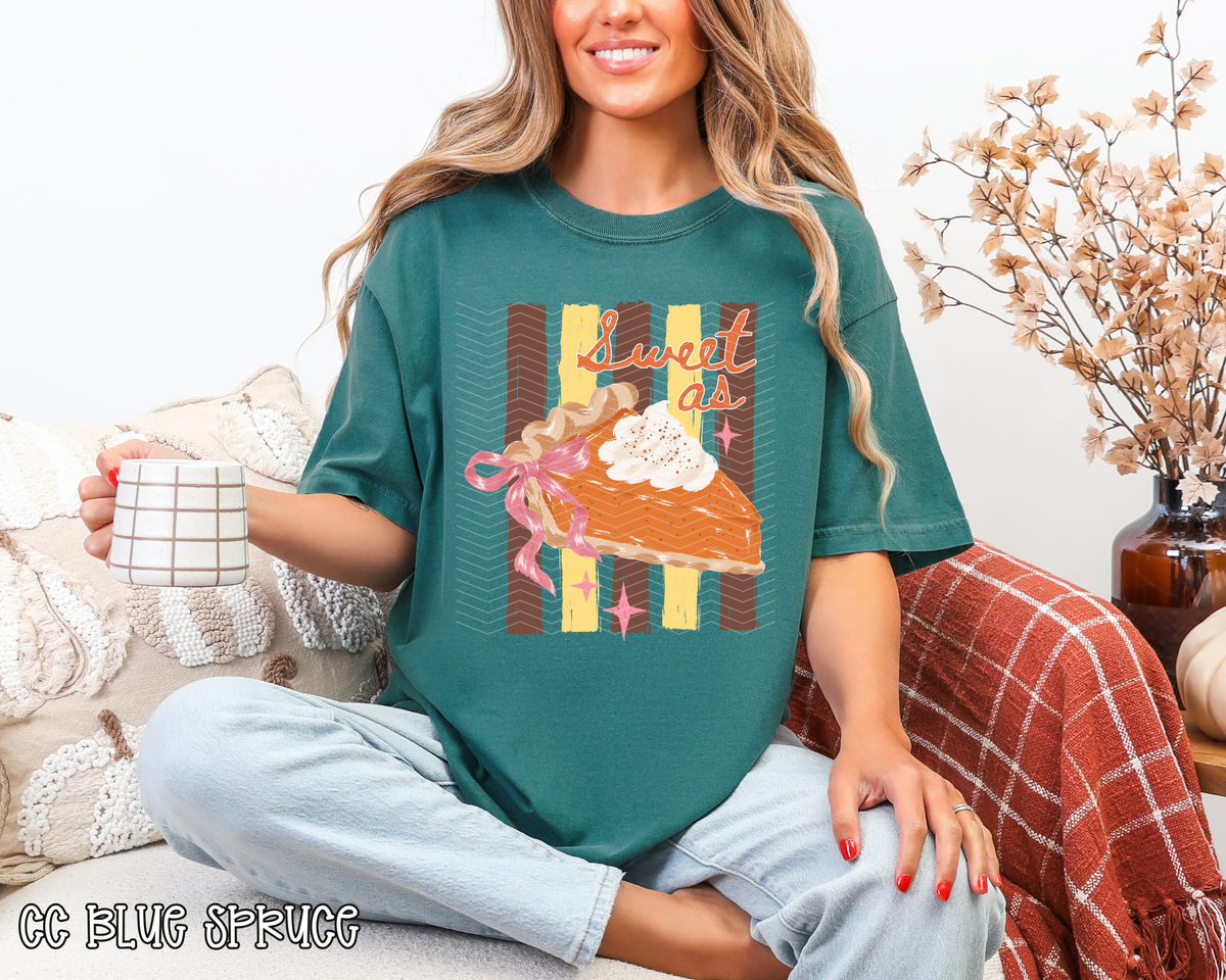 Sweet As Pie Preppy Stripes DTF TRANSFER