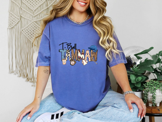 Patchwork T-Ball Family | 3 Styles | DTF TRANSFER