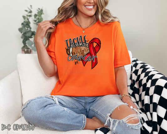 Tackle Cancer Red DTF TRANSFER