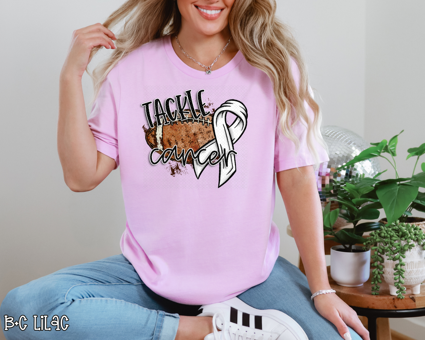 Tackle Cancer White DTF TRANSFER