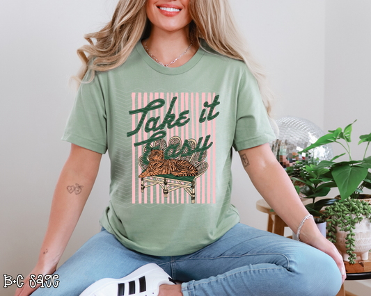 Take it Easy Tiger DTF TRANSFER