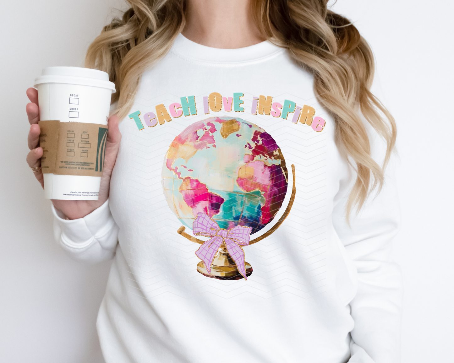 Teach Love Inspire Globe DTF TRANSFER