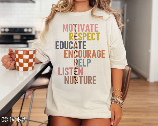 Teacher Definition Leopard DTF TRANSFER