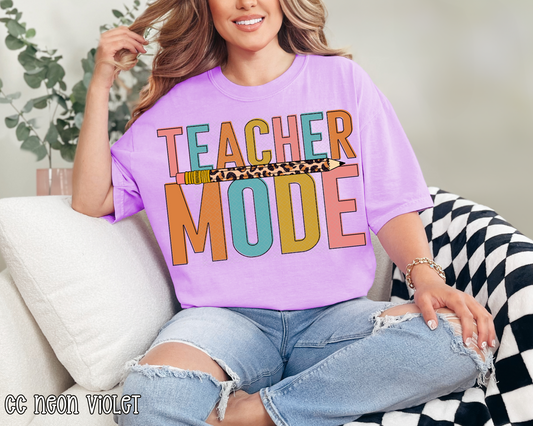 Teacher Mode Pastel Leopard DTF TRANSFER