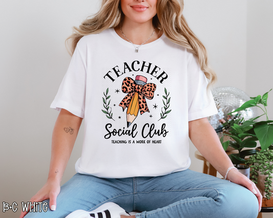 Teacher Social Club Leopard Coquette DTF TRANSFER