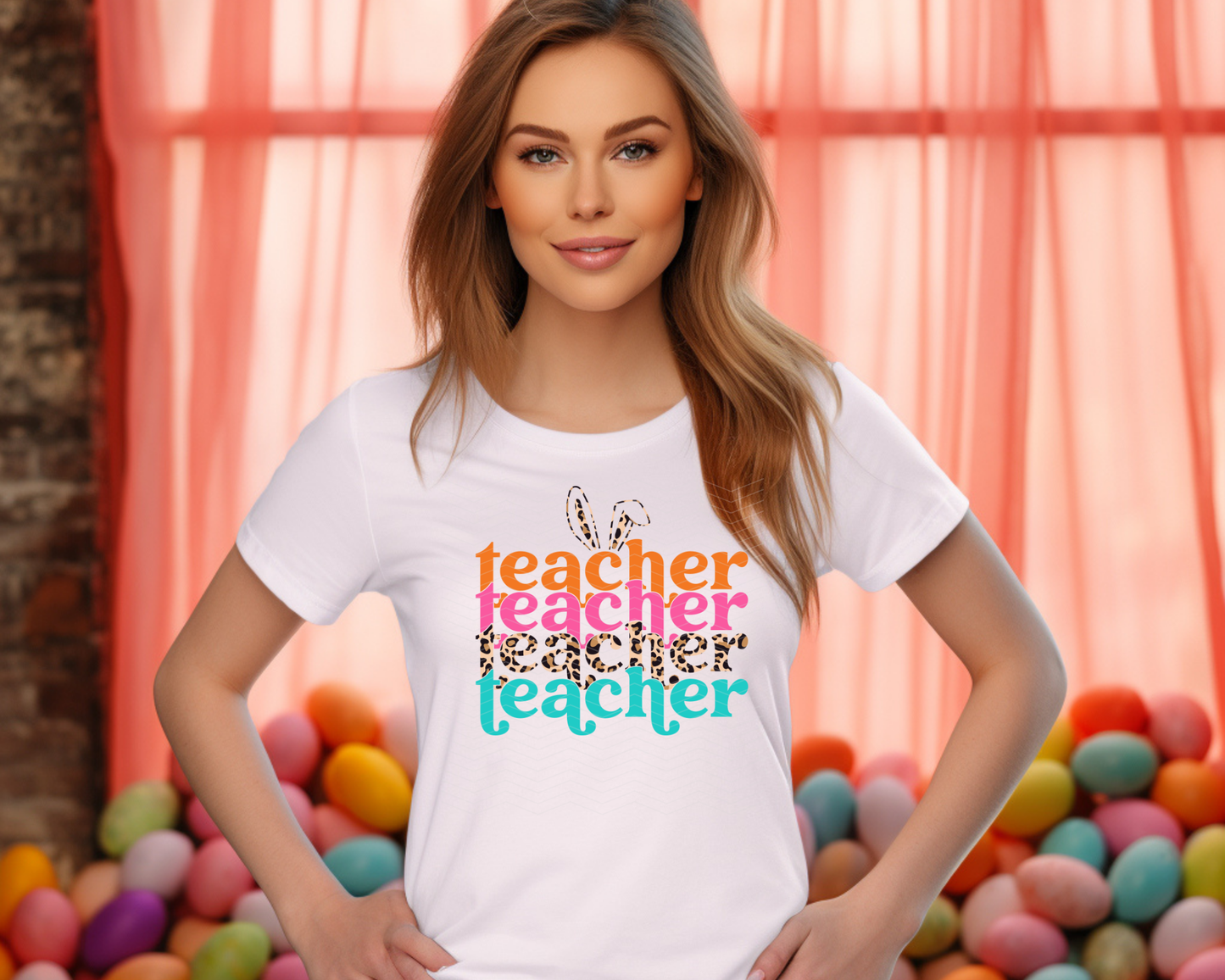 Teacher Stacked Neon