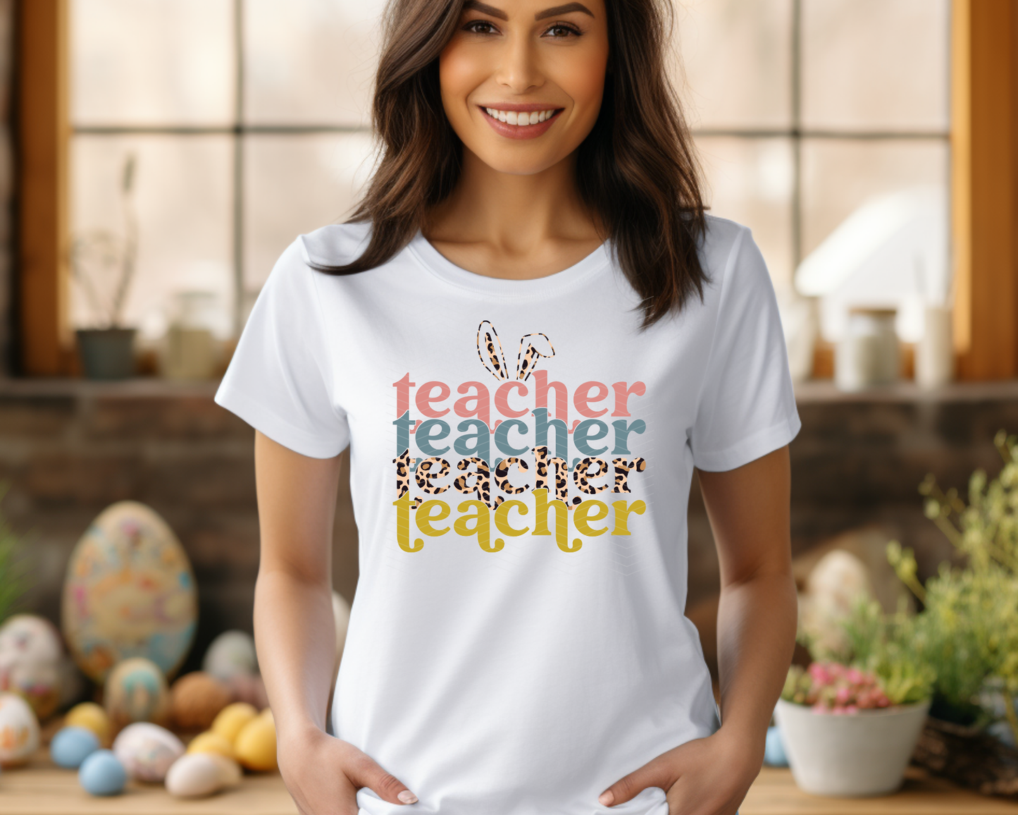 Teacher Stacked Pastel