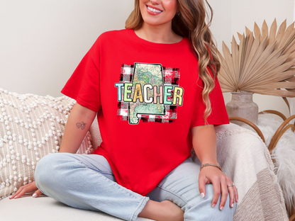 Teacher State Gingham | 50 Styles | DTF TRANSFER