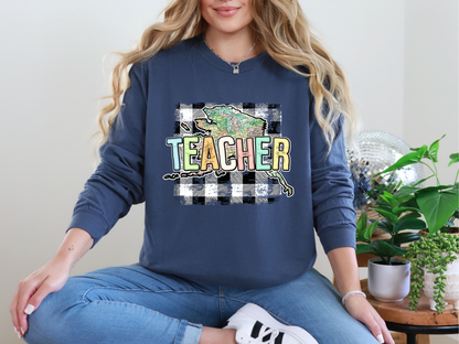 Teacher State Gingham Alaska DTF TRANSFER