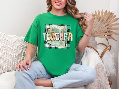 Teacher State Gingham Arizona DTF TRANSFER