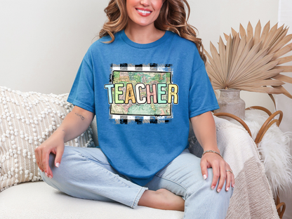 Teacher State Gingham Colorado DTF TRANSFER