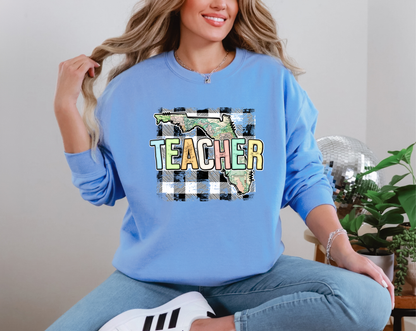 Teacher State Gingham Florida DTF TRANSFER