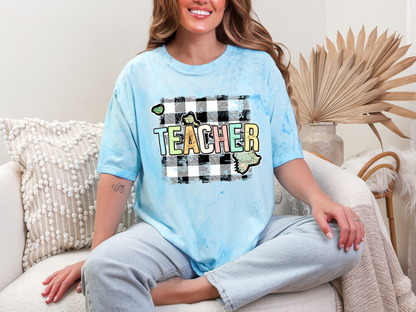 Teacher State Gingham Hawaii DTF TRANSFER